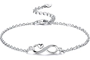 F.ZENI Damen Armband 925 Sterling Silber Unendlichkeit Armband Funkeln Kubisches Zirkonia Liebe für Immer Armbänder für Frauen Mädchen Schmuck Geschenk mit Geschenkbox