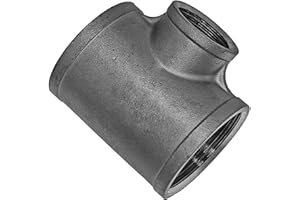 Reduzier T Stück aus V4A Edelstahl 3/4" Zoll Mitten Abgang 1/2" Zoll reduziert IG x IG x IG Gewinde Fitting Trinkwasser geeignet Rohr Verschraubung 90° Grad Abzweig Reduzierung INOX