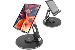 Sxuan Soporte Tablet Mesa Ajustable, Soporte para Tablet Plegable para iPad Pro 12.9, iPad Air, iPad Mini, Galaxy Tab, MediaPad, Switch y Otros Dispositivos de hasta 13 Pulgadas, Negro