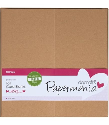 Anita's Tall Plain, blanco kaarten en enveloppen, 10,5 x 21 cm, wit, pak van 50, voor thuis, bruiloft, verjaardag, Kerstmis, bedankt, kunst & ambacht, scrapbooking benodigdheden, babyshower, kaarten