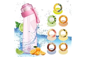 Boletonic Bouteille d'eau parfumée de 650 ml avec 1 capsule de saveur, tasse d'eau de sport anti-fuite avec paille (rose), B-001