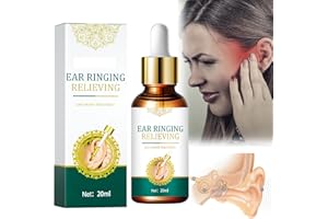 KOAHDE Tinnitus Ear Oil,Tinnitus Relief Drops,Organic Ear Ringing Drops,Ear Care Drops,Ear Ringing Relieve Drops,Ear Pain Relief Ear Drops,Ear Drops for Effective,Relieves Ear Aches,Infections,20ML