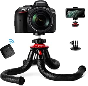 Trépied Flexible Pour Smartphone Avec Télécommande Bluetooth - Support Rotatif 360° Pour Photos/Vidéos