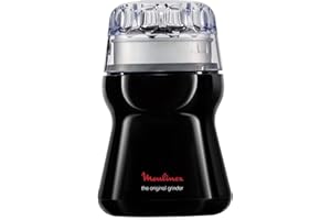 Moulinex AR110830 Moulin à Grain Électrique Dehli Café Épices Fruits Secs Moudre 180W Noir