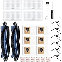 Set Van 18 Accessoires Voor De Eufy X10 Pro Omni Robotstofzuiger Inclusief 1 Rolborstel 2 Filters 6 Dweilpads 4 Zijborstels 4 Stofzakken En 1 Reinigingsborstel Voor Optimale Reinigingsprestaties