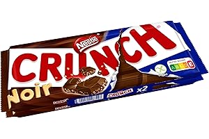 Nestlé Chocolat - Crunch Chocolat Noir - tablette de 100g - Lot de 2