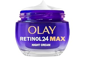 Olay Retinol 24 MAX Night Cream - Anti Aging Face Cream Moisturiser for Women with Antioxidant Vitamin E and 40% Glycerin, Smooths, Renews, and Hydrates Overnight, 50ml