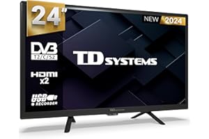 TD Systems - Téléviseur 24 Pouces, Pas de Smart TV, Télévision TNT HD, Garantie 2 Ans, Modèle 2024 - PRIME24C19H