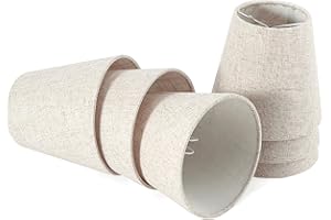 Fuloon Pantalla de Lámpara para E14, Moderna Paquete de 6 Pantallas para Lámparas de Araña de Cristal,Pantallas para Lámparas de Pared,14cm x 13cm