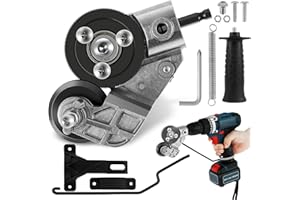 AWMARK Electric Drill Plate Cutter Double Headed Metal Sheet Cutter High Precise Fast Cutting Plate Wear Resistant Punch Shears Drill Attachment for Aluminium Steel Iron Copper Plate Cutting