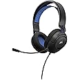 Corsair Hs35 V2(Universal 3.5Mm Wired Connectivity with Pc,Xbox,Ps, 50Mm Audio Drivers,Floating Headband,Omni-Directional Mic,On Ear Wired Headphones Volume Controls), Carbon,Blue
