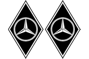 STICK CRÉA 2 Stickers Autocollants Losanges Mercede Camion Truck, peganitas, aufkleber, Ref: merc14 (Or)