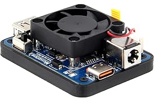 Geekworm Module d'alimentation 5 V 5 A pour Raspberry Pi 5, prise en charge double sortie, double entrée CC 9-24 V et USB-C PD 12 V