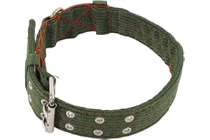 JIAWU Adjustable Goat Collar for Small Sheep Wear-Resistant with Double Row Pin Buckle, Farm Pet Collar, Goat Cow, Horse, Sheep (S)