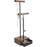 Portagioie Mini Stowit Umbra - Design Moderno In Legno Di Hevea, Nero/Noce 17x11x16.5cm - Foto 2