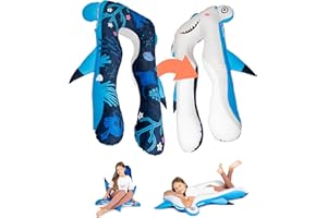 ‎MAKOSAS MAKOSAS KomfortKissen Gesundheit Kinder Kissen für Bett Schlafen | Anti-Stress | ADHS Kissen Kinder (Hai)