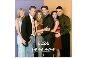Grupo Erik: Calendario Friends 2024 da Muro, 12 mesi + 4 in omaggio, 30x30cm FSC®, ideale come Calendario 2024 da parete, Calendario ufficio 2024, Calendario casa 2024, friends gadget