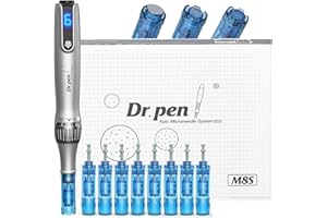ANGEL KISS Dr.pen Ultima M8S Microneedling Pen - Profesjonalne Derma pen do Twarzy, Ciała, Brody i Wzrostu Włosów, Idealny Prezent do Samopieki dla Kobiet i Mężczyzn, z 9 Kartridżami i Etui do Przechowywania
