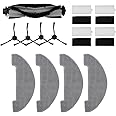 banapoy Replacement Parts Accessories Kit for Vactidy Nimble T7 T8, 1 Main Brush, 4 Side Brushes, 4 Mop Cloths, 4 HEPA Filters, Robot Vacuum Cleaner Spare Parts