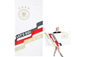 THE GIFT SCHOLARS Offiziell Lizenziertes DFB Strandtuch der Deutschen Fußball-Nationalmannschaft – Retro-Logo-Design, 70 x 140 cm Pool- & Sporthandtuch