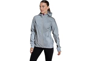 Mountain Warehouse Dashing Womens Reflective Jacket - Water Resistant, Multiple Pockets, Underarm Vents, 360 Cycling Jacket – Ideal For Walking & Running