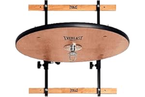 Everlast 8 inch Adjustable Wooden Swiveling Speed Bag Platform with Full Rubber Edge, 2 Brace Boards, and Assembly Hardware…