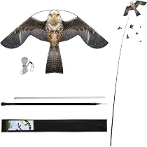 Cerf-Volant Effaroucheur D'Oiseaux En Forme De Faucon - Répulsif Solaire Ou à Piles Pour Jardin, Ferme