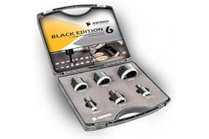 AMBOSS WERKZEUGE Incudine - punte diamantate per piastrelle/corone - set 6 pezzi (Ø 20-68 mm) Premium Black Edition | M14 per smerigliatrice angolare | Piastrelle, granito, gres porcellanato