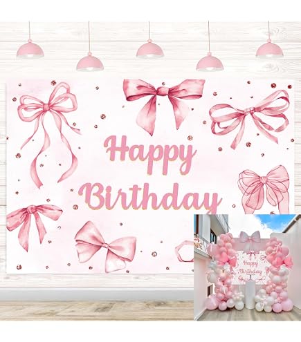 Rosa Schleifen Babyparty-Deko-Set Für Mädchen – Inkl. Teller, Servietten, Banner & Mehr Für 25 Gäste