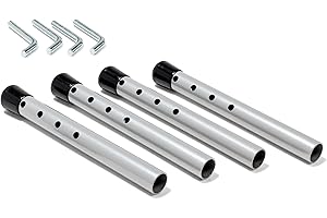 Modulor Höhenversteller für Tisch E2, Versteller mit Stülpstopfen erhöht die Tischplatte, Kurze (bis 8,8 cm) Verstellfüße für Schreibtische, farblos