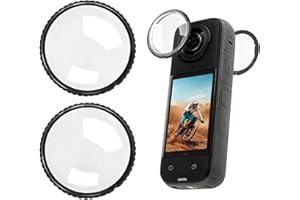 KRYOLITHM Protezioni Lenti Premium per Insta360 X4, Kit Protezione Obiettivo, Antigraffio e Impermeabile, Accessori Fotocamera Sportiva, Alta Trasparenza e Montaggio Facile, Compatibile con Insta 360 X4