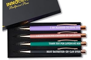 INNObeta Daughter in Law Gifts Ballpoint Pen Set of 4, Funny Architect Gifts for Woman, Office Tools for Birthday, Christmas