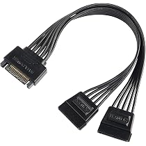 P26S Cavo Di Prolunga Alimentazione SATA 15 Pin - 18 Cm, Maschio-Femmina, Per HDD, SSD, PC Desktop - 3