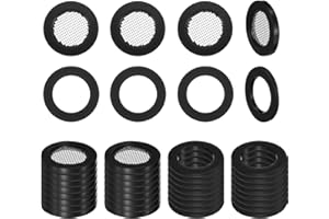 TEAAHA Zestaw 40 pierścieni uszczelniających, 20 uszczelek filtrujących o-ring i 20 silikonowych uszczelek do głowicy prysznicowej, węża prysznicowego, kranu, zapobiegania wyciekom, plecionka ze stali