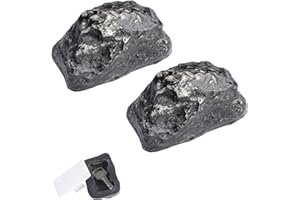 ZIGefofo 2 Pièces Fausse Pierre Cache Clé avec Compartiment Secret Cailloux Cachette Clef Coffre Fort Pierre pour Exterieur Géocaching Etanche Rocher Artificiel Cachez Clés de Rechange