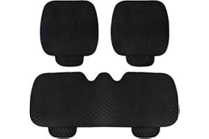 Colexy 3-Teiliges Set Auto Sitzkissen, Universal Sitzauflagen, Anti Rutsch Autositz Auflage, Auto Vordersitz und Rücksitz Kissen, Autos Sitzbezüge Atmungsaktiv Sitzauflagen für Autositz SUV LKW
