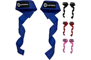 ILISPORTS® FOCUS - Straps Gym - Accesorios para Gimnasio, Correas Levantamiento de Pesas, Straps Powerlifting Hombre/Mujer, Muñequeras Gimnasio, Lifting straps, Peso Muerto, Agarraderas gimnasio