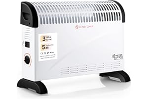 DONYER POWER Konvektor-Heizkörper 2000W Raumheizung mit Einstellbarem Thermostat Nicht Vorjähriges Inventar