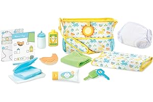 Melissa & Doug - Mine to Love Ensemble de jeu pour poupées de voyage avec sac de change, biberon, crème solaire et plus - (17 pièces)