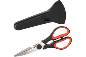 GOURMEO Küchenschere - Scharfe Edelstahl Haushaltsschere & Allzweckschere mit Magnet Etui - Die Schere nicht nur für die Küche ist Hochwertig, Rostfrei & Spülmaschinenfest