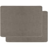 Ocean Home Textile 2'li Gri Renk Deri Amerikan Servis 40 x 30 cm