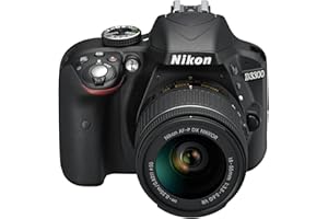 Nikon D3300 Kit Fotocamera Reflex Digitale con Nikkor 18/55 VR, 24.2 Megapixel, LCD 3 Pollici, Nero [Versione EU]