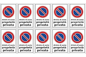 MACHIERALDO CARTELLO DIVIETO DI SOSTA Proprietà privata 30 x 20 cm in PVC (10)