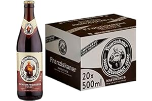 MAHOU Franziskaner Hefe-Weissbier Naturtrüb Cerveza Con Ingredientes Naturales, Sabor Delicado y Refrescante, Pack de 20 Botellines de 50 cl, 5% Volumen de Alcohol
