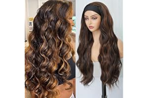 Soyeon Perruque Synthétique Bandeau Blonde, Longue Ondulée Ombre P4/30, Sans Colle, Cheveux Naturels Femme, Fibre Résistante à la Chaleur, 26 Pouces (65cm)