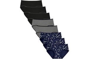 TIICHOO Girls Pants Soft Cotton Knickers for Teen Girls 8-16 Years Underwear Briefs 8-Pack