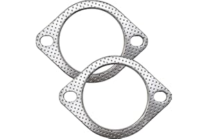 YGQ 3 pollici, 76 mm, guarnizione di scarico, 2 viti per collettore della flangia del silenziatore, grafite ad alta temperatura con anello di fuoco, 2 pezzi