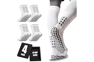 Gain The Edge Football Grip Socks 3.0-2pc and 4pc Set - Non Slip Football Socks - Updated Model
