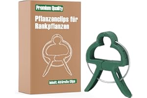 Miuezuth 48 Stück Große Pflanzenclips für Tomaten, Gurken, Kletterrosen und andere Rankpflanzen, Stabile Hochwertigem Pflanzenklammern, Rankhilfe für Pflanzen