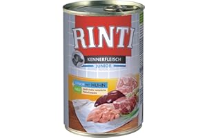 Rinti Pur Kennerfleisch Junior Huhn für Hunde, 24er Pack (24 x 400 g)
